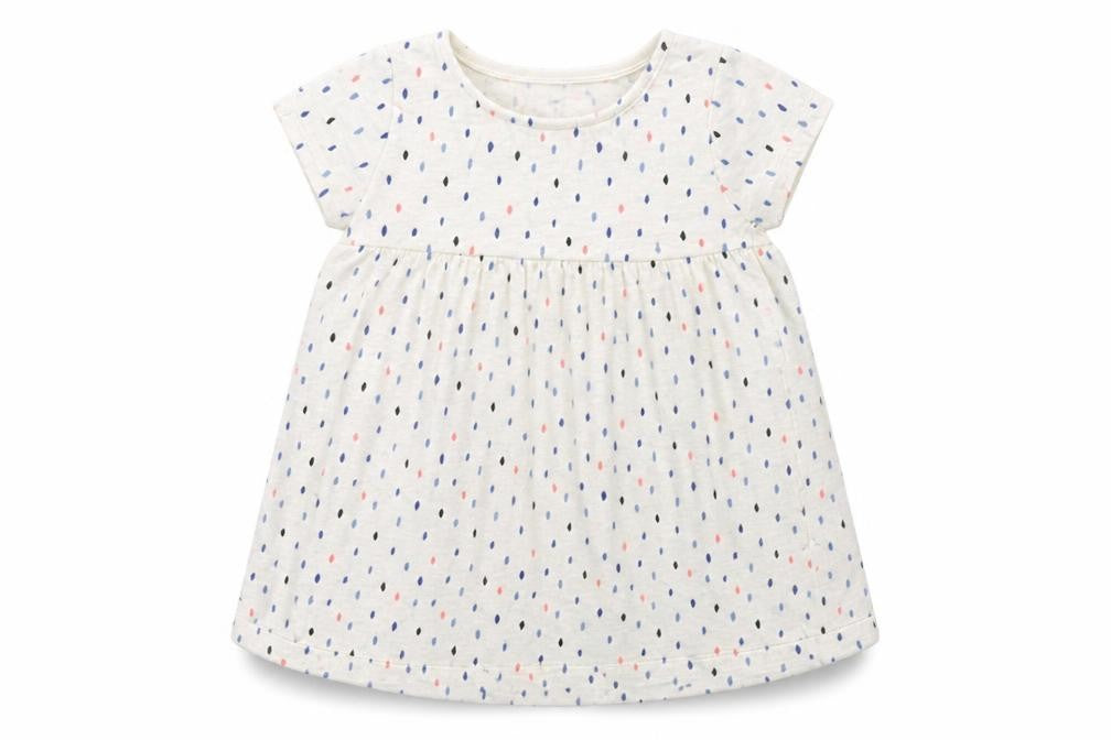 F&F Girls White Geometric  Basic T-Shirt Size 12-18 Months