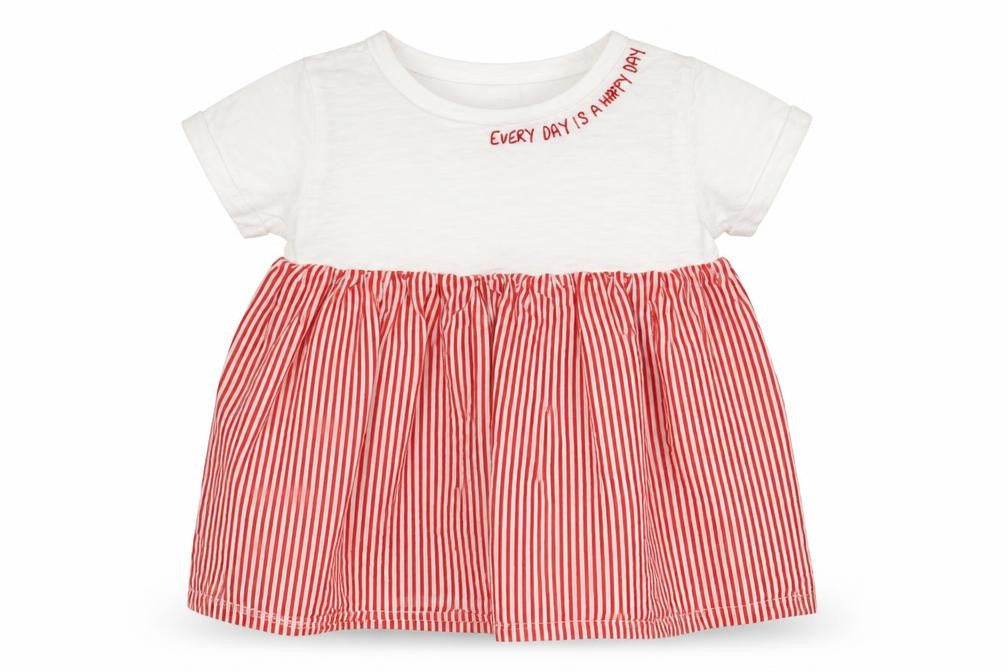 Front view of Next girls’ red basic t-shirt, size 12-18, months