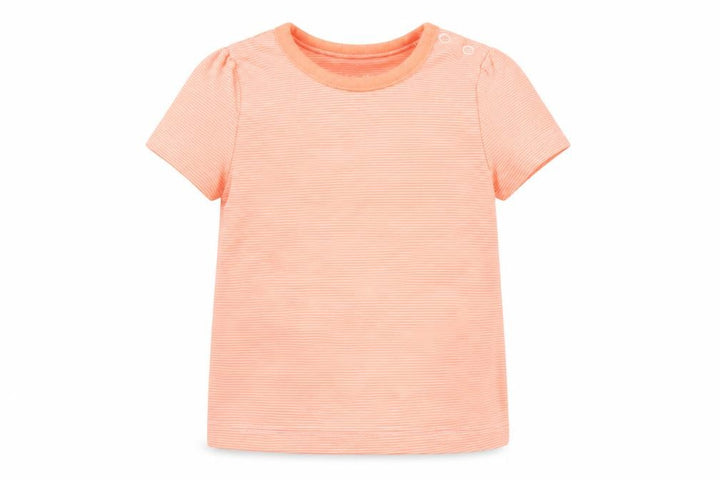 Nutmeg Boys Orange Striped  Basic T-Shirt Size 12-18 Months