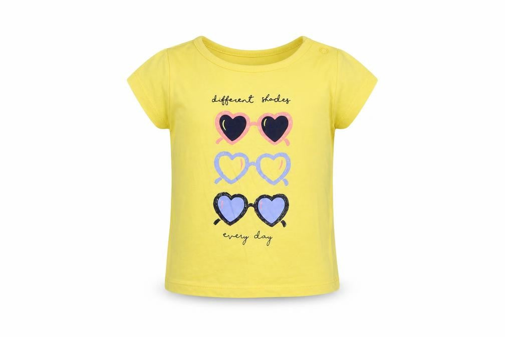 Mothercare Girls Yellow   Basic T-Shirt Size 12-18 Months