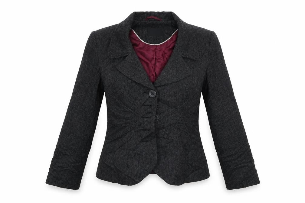 Front view of Next women’s grey jacket blazer, size UK 8