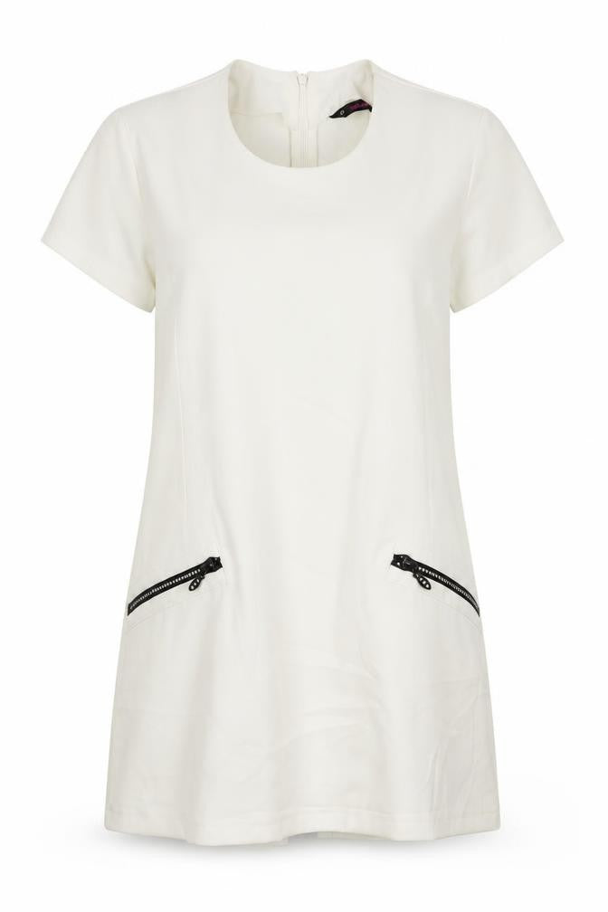 Front view of Style women’s white a-line, size UK 10