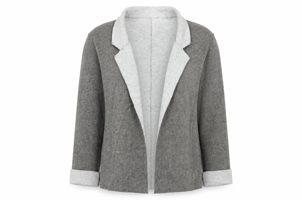 Front view of Tu women’s grey jacket blazer, size UK 8
