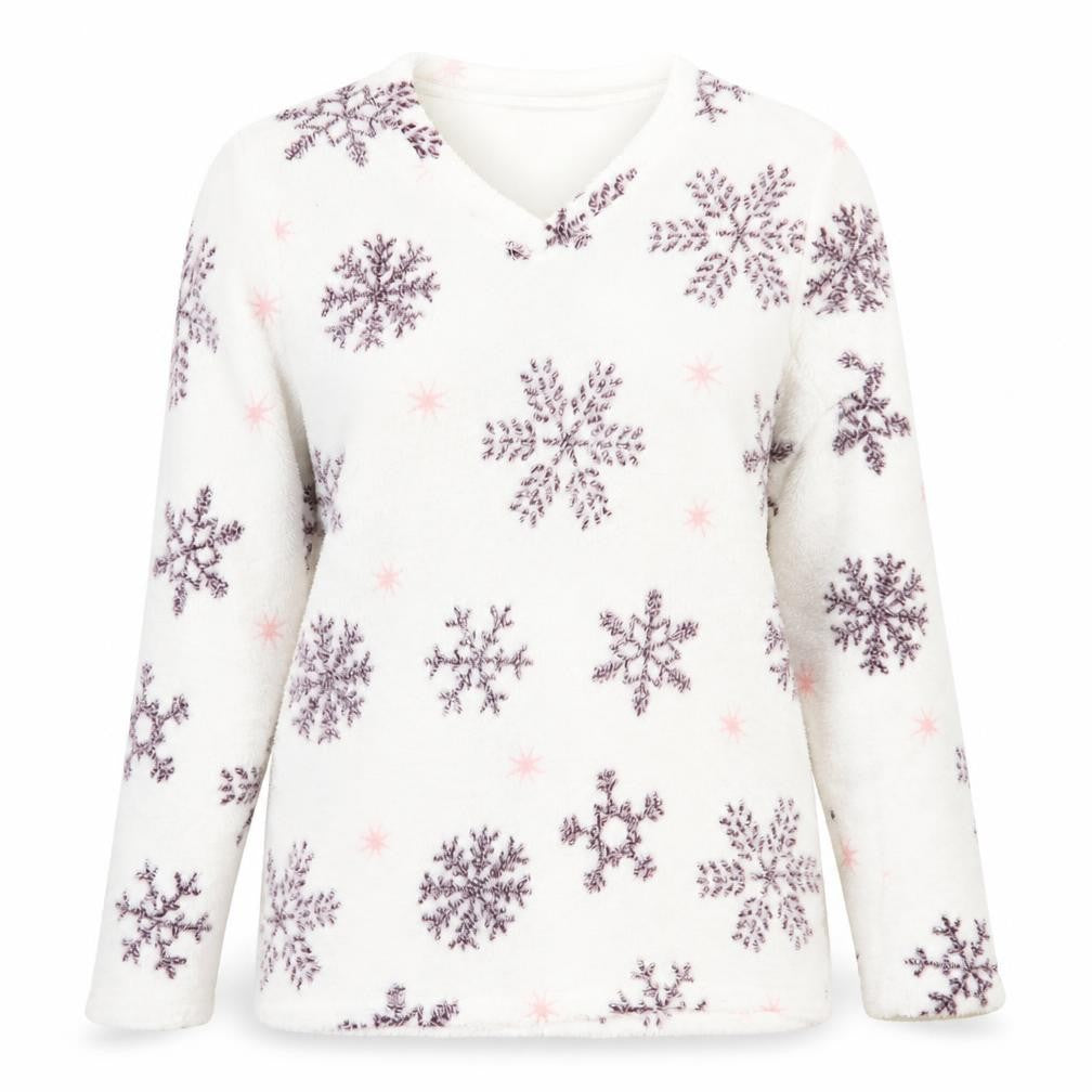 Front view of Lover to lounge women’s white jumper, size S