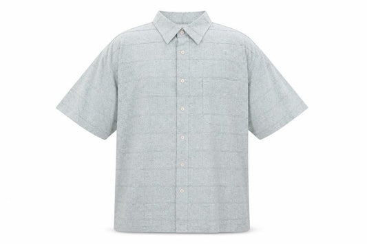 Front view of Berkertex men’s green button-up, size XL