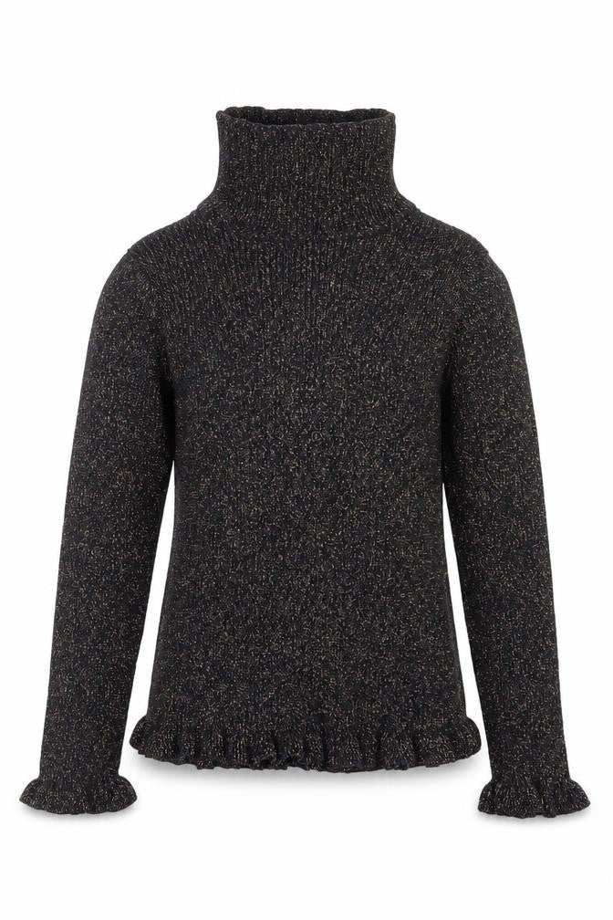 Front view of Marks & Spencer girls’ black jumper, size 9-10, years