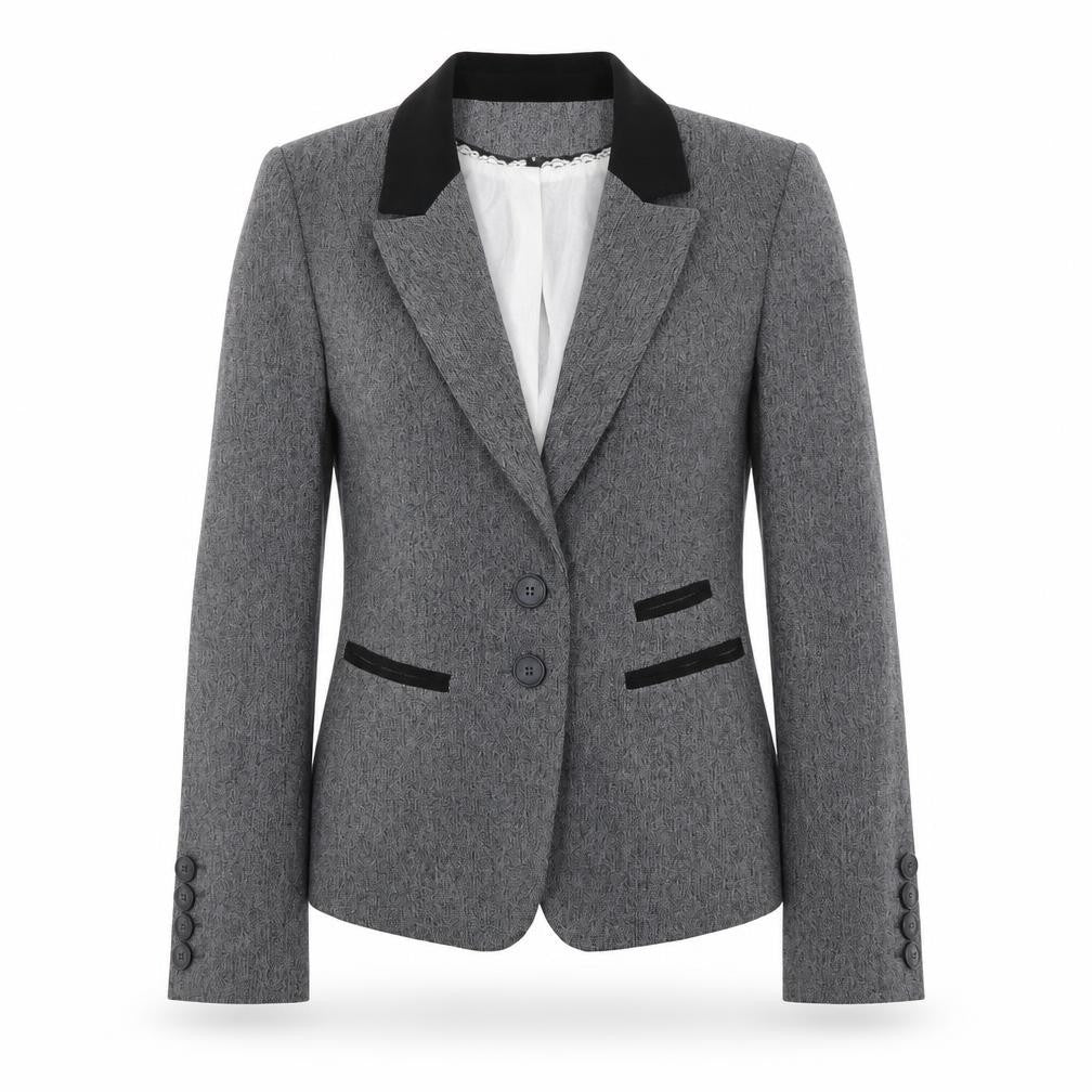 Front view of Next women’s grey jacket blazer, size UK 8
