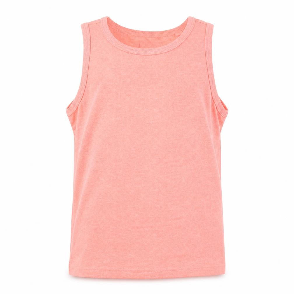 Front view of Next boys’ pink jersey basic tank, size 10, years