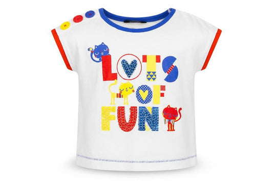 Front view of George girls’ white basic t-shirt, size 12-18, months