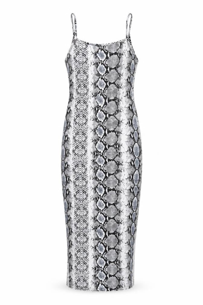 Femme Luxe Womens Black Animal Print  Bodycon  Size 6