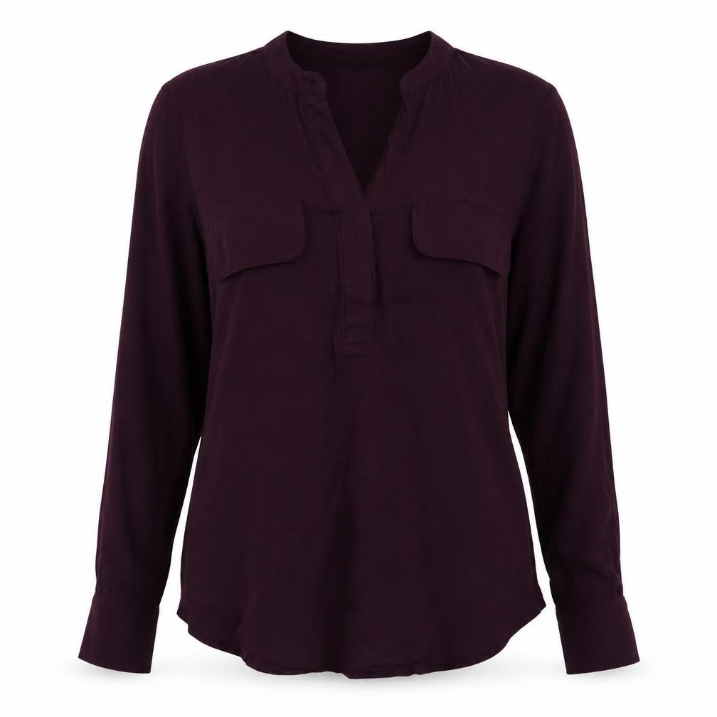 Front view of Next women’s purple pullover sweatshirt, size UK 10