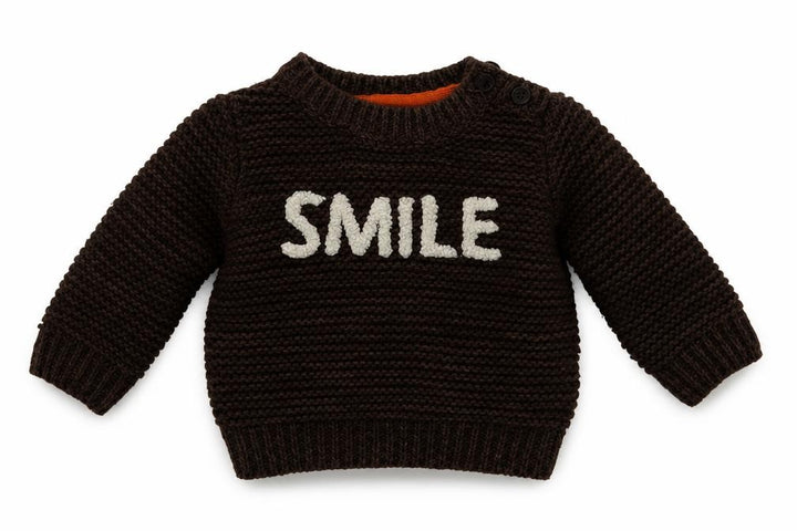 Nutmeg Baby Brown Pullover Jumper Size 0-3 Months - SMILE