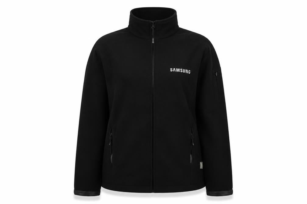Front view of Samsung women’s black jacket, size UK 14