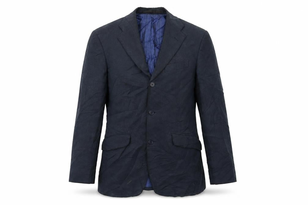 Front view of Marks & Spencer men’s blue jacket suit jacket, size 36