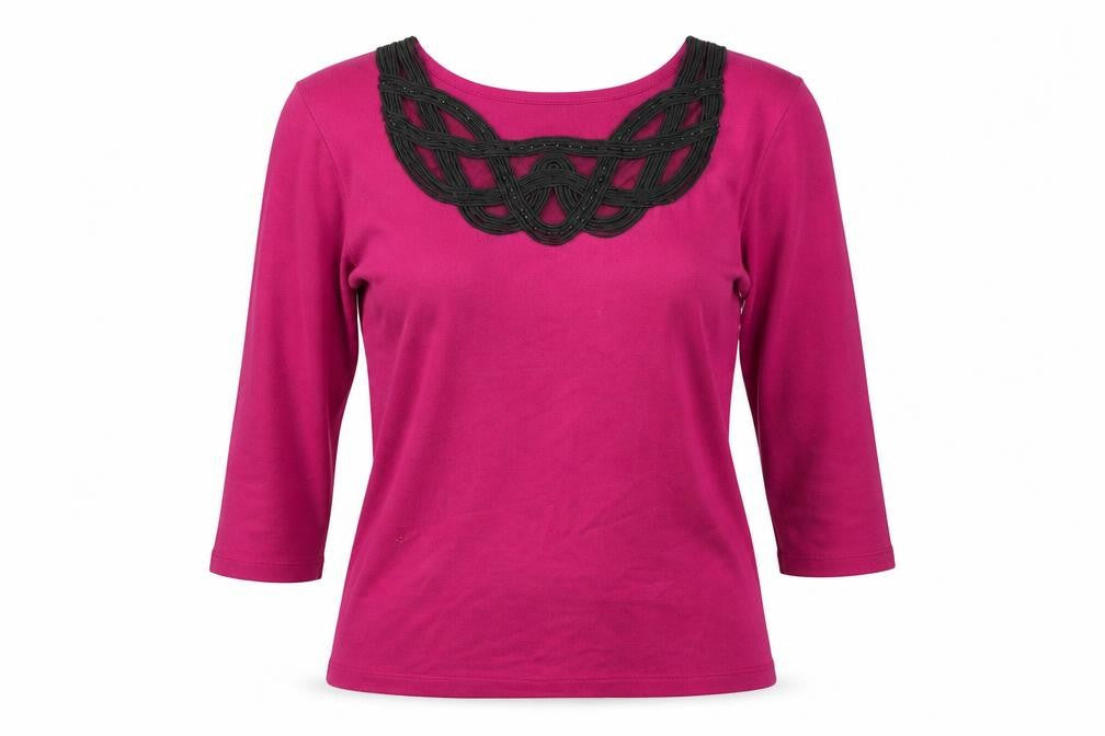 Front view of Casamia women’s pink jumper, size S