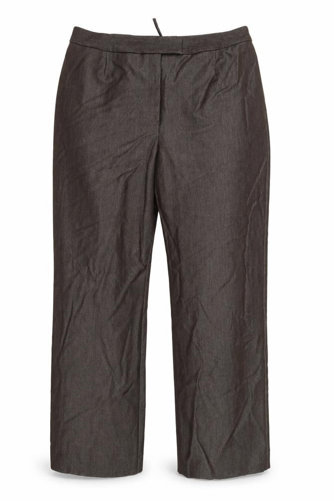 Front view of Studio women’s brown trousers, size UK 16, 34-inch leg