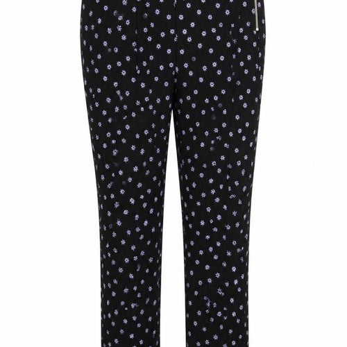 Zara Girls Black Floral  Capri Trousers Size M