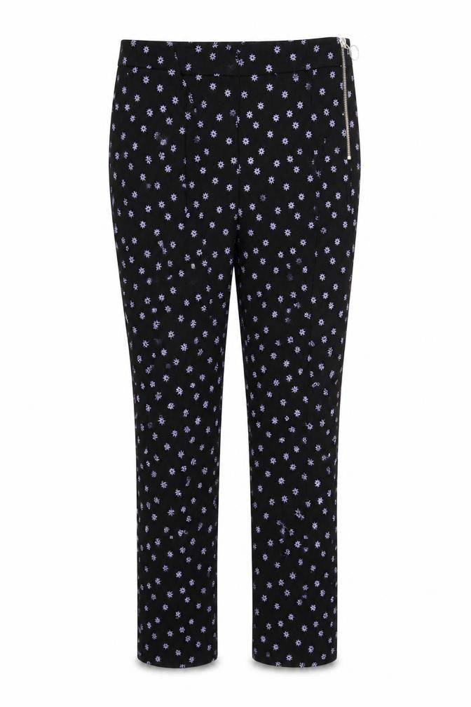 Zara Girls Black Floral  Capri Trousers Size M