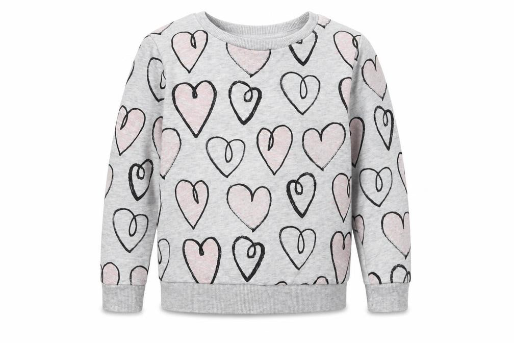 Front view of George boys’ grey pullover sweatshirt, size 4-5, years