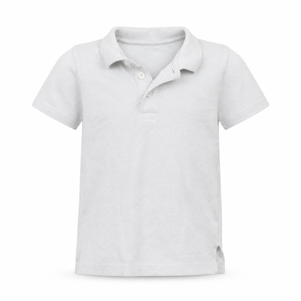 Front view of Marks & Spencer boys’ grey basic polo, size 4-5, years