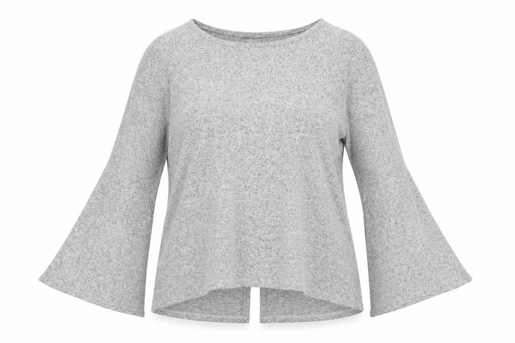 Front view of COIN 1804 women’s grey basic t-shirt, size M