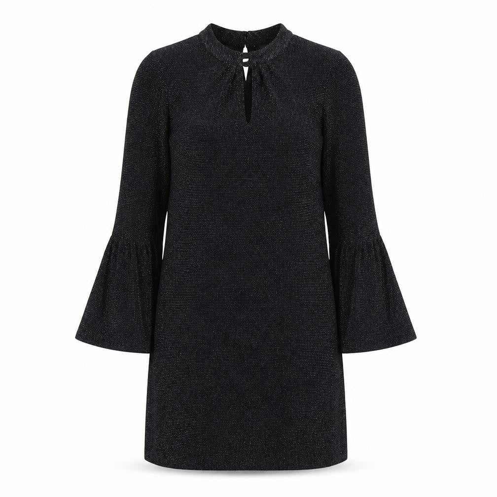 Front view of Wallis women’s black ball gown, size UK 12