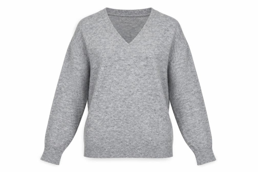 Front view of Lipsy women’s grey jumper, size S