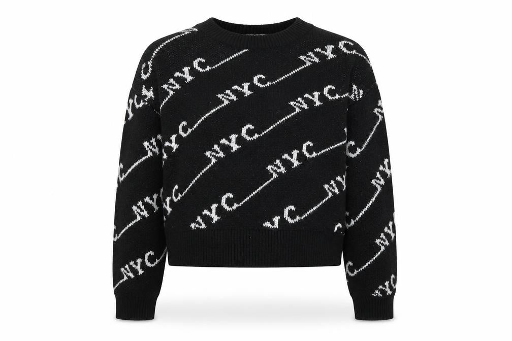 Front view of Candy girls’ black jumper, size 11, years