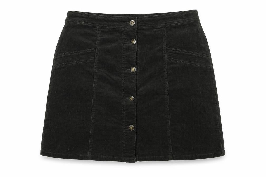 Front view of Marks & Spencer women’s brown a-line skirt, size UK 36, in