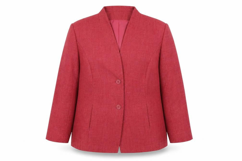 Front view of Classics women’s pink jacket blazer, size UK 20