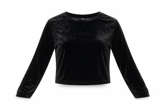 Front view of H&M women’s black basic t-shirt, size M