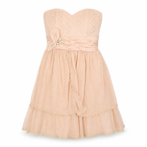 Preworn Girls Pink Floral  A-Line  Size XL