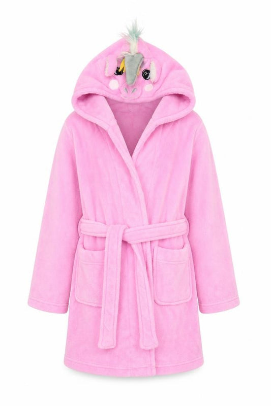 Front view of ASOS women’s pink solid capri robe, size XS, - unicorn