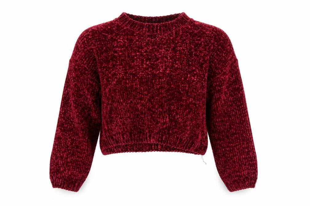 Front view of Cameo Rose women’s red jumper, size L