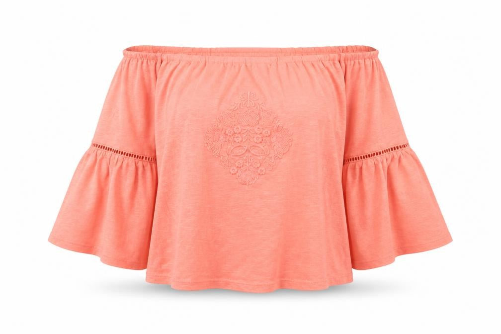Front view of Primark women’s pink basic blouse, size UK 4