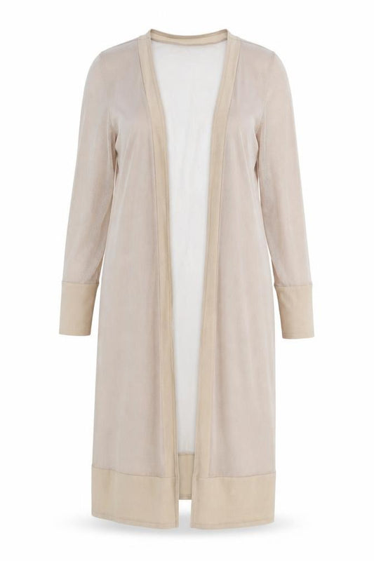 Front view of Boohoo women’s beige jacket, size M