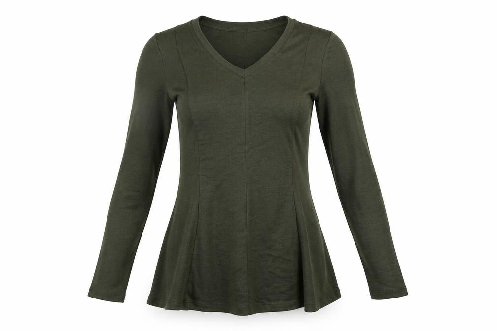 Front view of D&Co. women’s green jumper, size S
