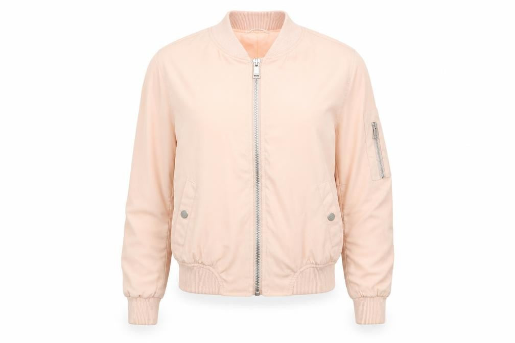 Front view of Cherry Koko women’s pink jacket, size XS