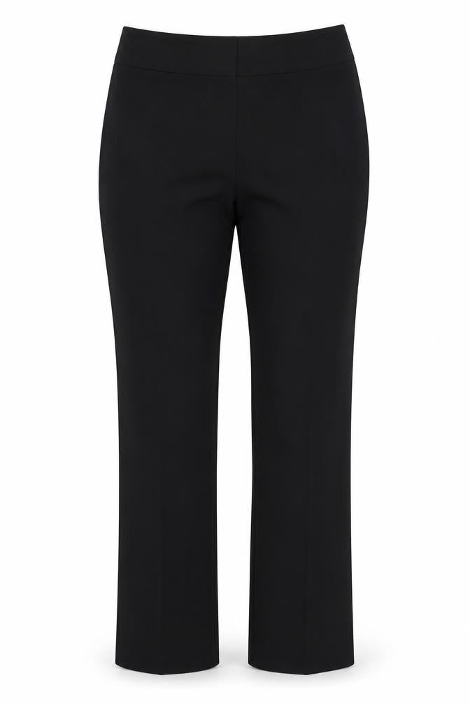 Front view of Marks & Spencer women’s black trousers, size UK 14, 27-inch leg