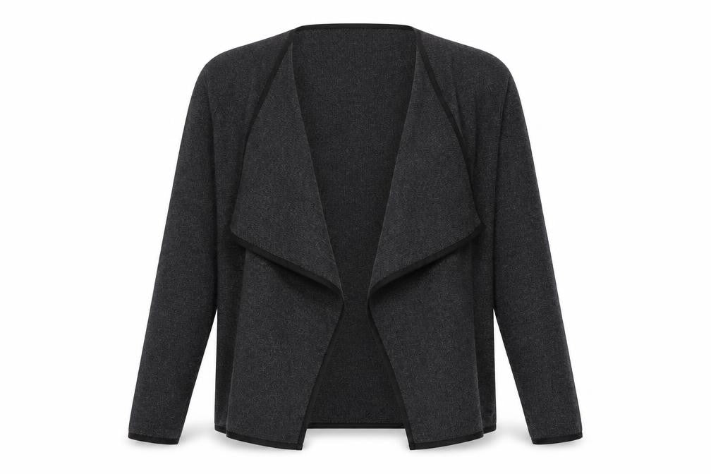 Front view of Only women’s grey cardigan jumper, size S