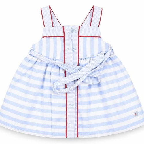 Sergent Major Girls Blue Spotted  Fit & Flare  Size 0-3 Months