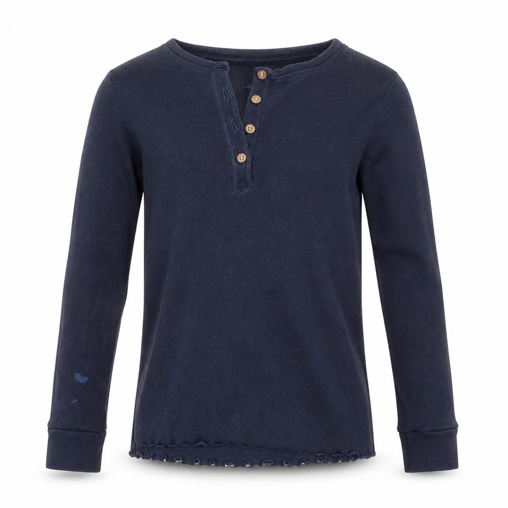 Front view of Next girls’ blue basic blouse, size 7, years