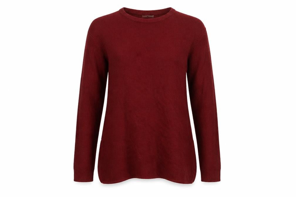 Front view of Tu women’s orange knit jumper, size UK 10