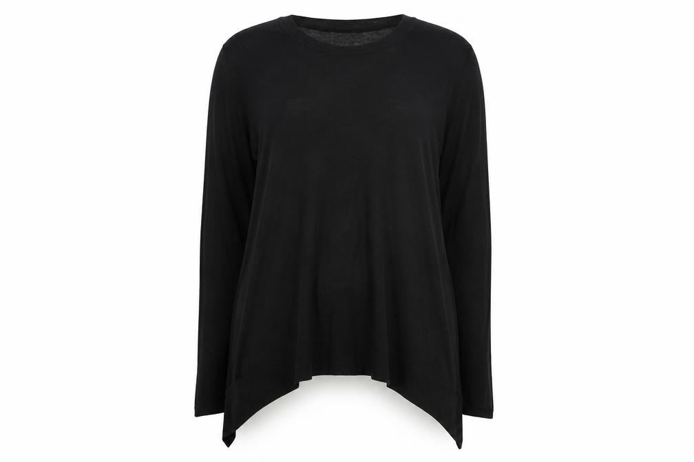 Front view of H&M women’s black knit jumper, size S