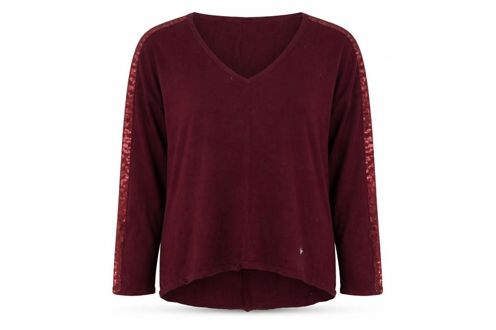 Front view of George women’s red jumper, size UK 14