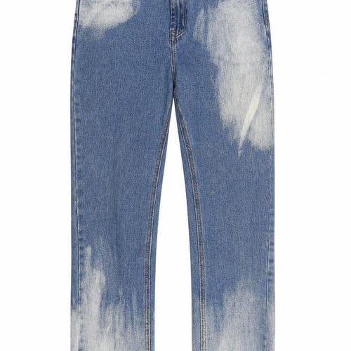 MOMOKROM Womens Blue   Straight Jeans Size 8 L26.5 in