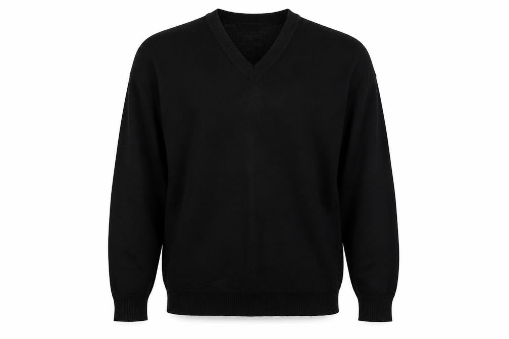 Front view of Authentic men’s black jumper, size XL
