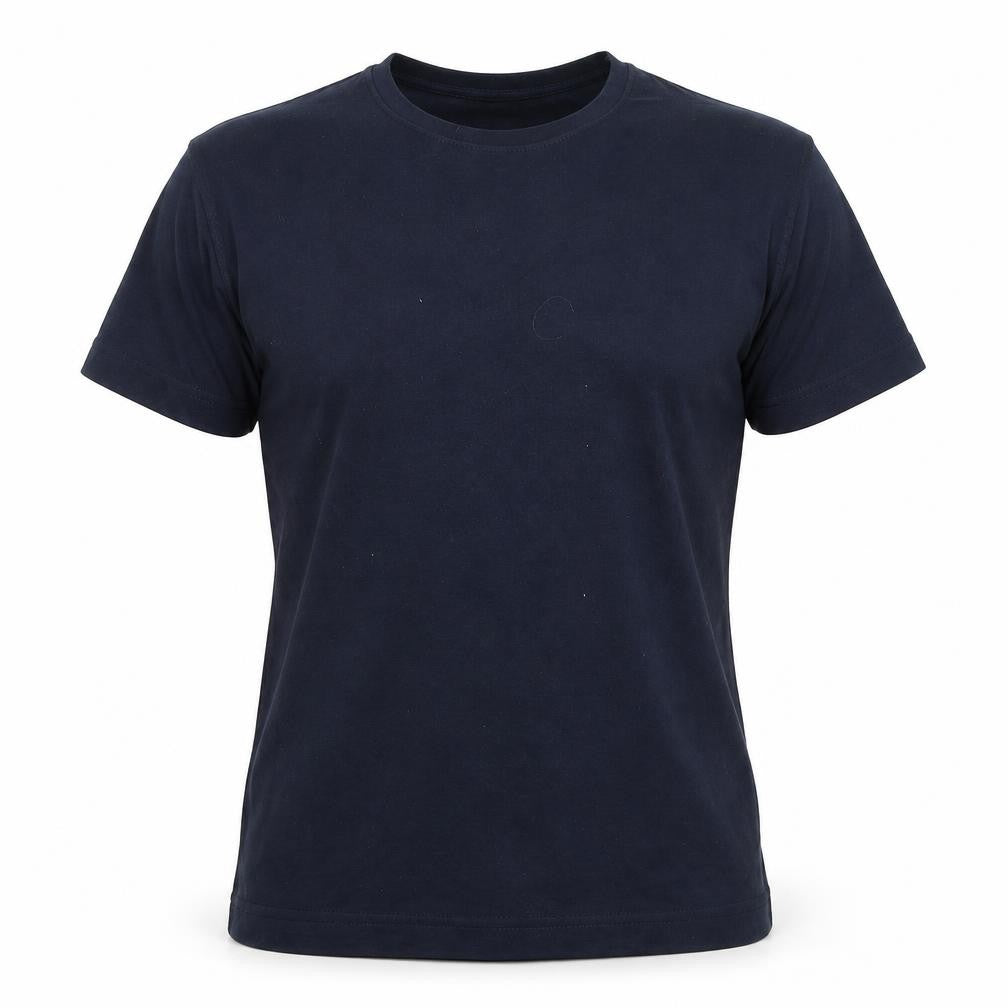 Front view of Printer men’s blue t-shirt, size M