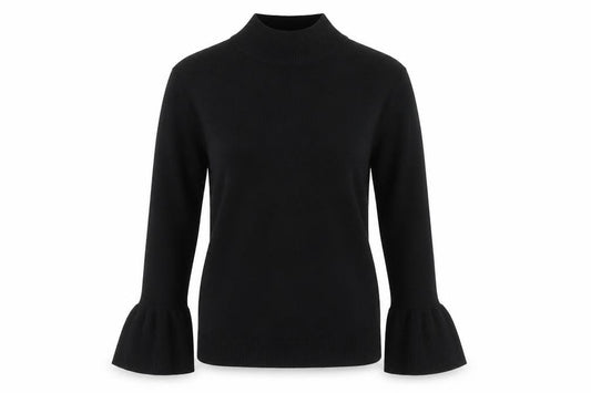 Front view of H&M women’s black basic t-shirt, size S
