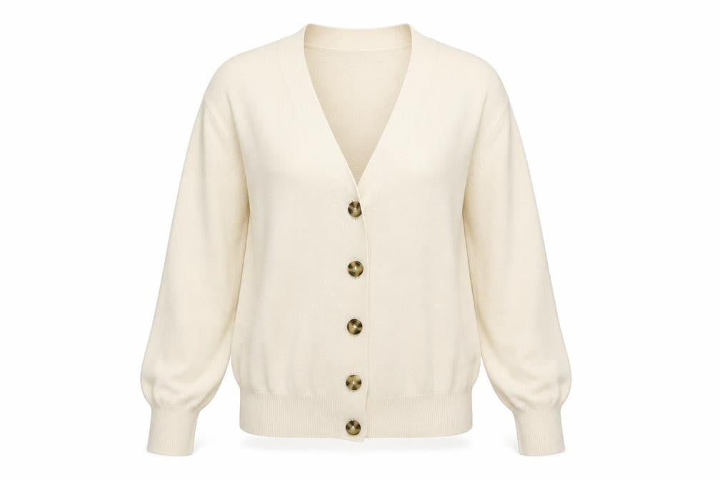 Front view of Marks & Spencer women’s white jacket coatigan, size S